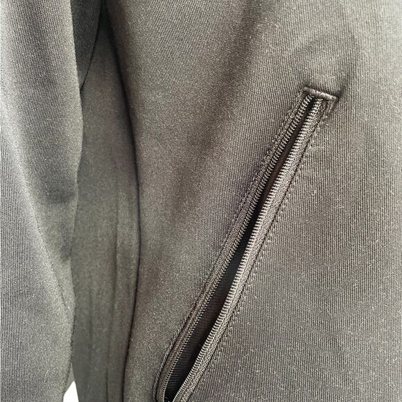 Adidas black classic long sleeve track zip up track jacket size medium - Picture 4 of 8